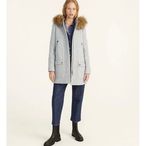 J. Crew Chateau Parka Italian Stadium-Cloth Wool Womens Size 4.